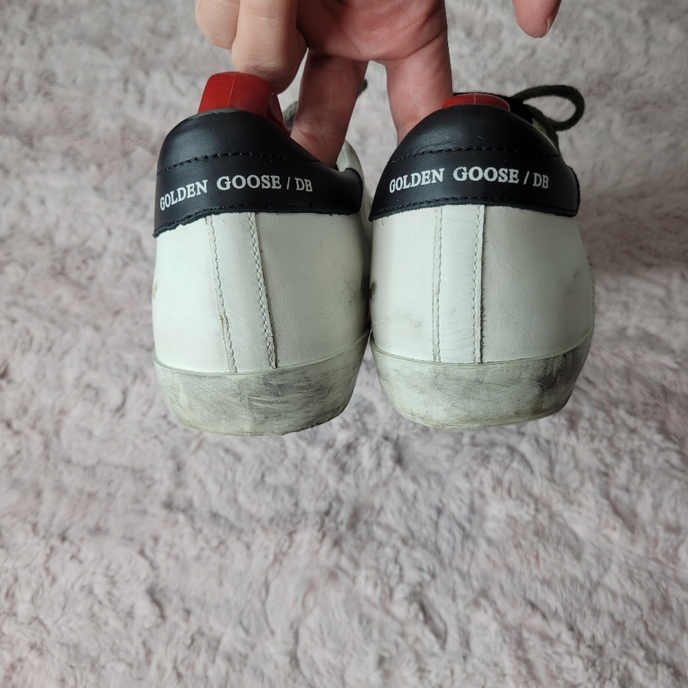 Golden Goose White and Black Sneakers - Picture 8 of 11
